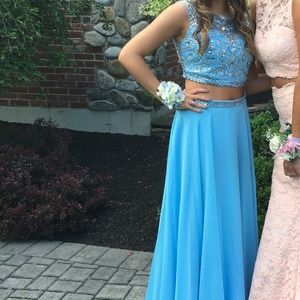 Two piece prom dress